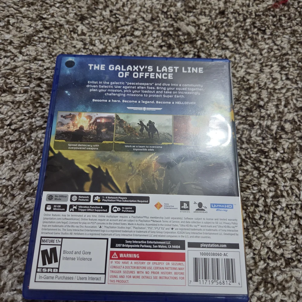 Helldivers II Game for PlayStation 5